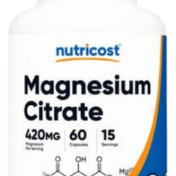 Citrato De Magnésio 420 Mg 60 Cápsulas Da Nutricost