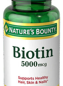 Biotina Nature's Bounty 5000 Mcg Contagem De 1 Da Nature's B