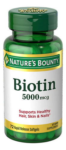 Biotina Nature's Bounty 5000 Mcg Contagem De 1 Da Nature's B
