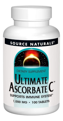 Ultimate Ascorbate C 1000 Mg 100 Tabs By Source Naturals