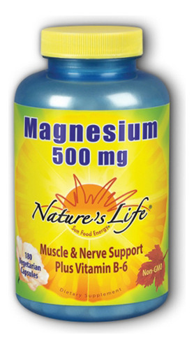 Magnesium 500 Mg 180 Caps By Nature's Life