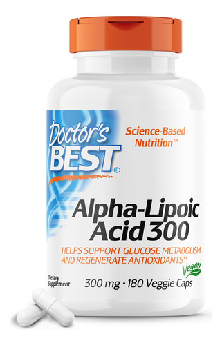 Suplemento De Ácido Alfa-lipóico Doctor's Best 300 Mg 180 Co