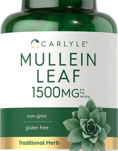 Suplemento Carlyle Mullein Leaf Extract 1500mg 200 Cápsulas