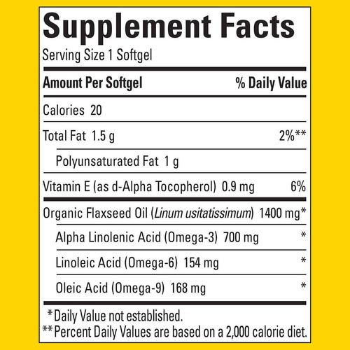Flaxseed Nature Made 1400 Mg 700 Mg Omega-3 300ct - Imagem 2