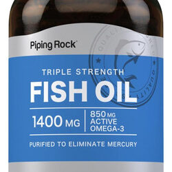 Suplemento De Óleo De Peixe Piping Rock Ômega 3 | 1400mg | 1