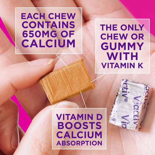 Suplemento Viactiv Calcium +vitamina D3 Soft Chews 60 Carame - Imagem 4