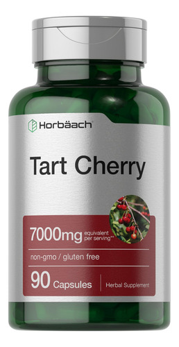 Suplemento Horbaach Tart Cherry Extract 7000mg 90 Cápsulas