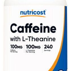 Suplemento De Cafeína Nutricost Com L-teanina 240 Cápsulas
