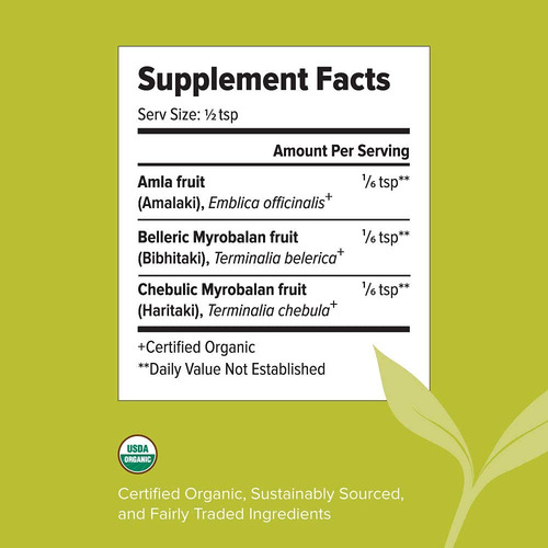 Suplemento Banyan Botanicals Triphala Em Pó 227g Orgânico - Imagem 5