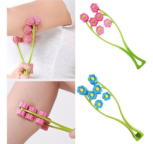 Rolo De Massagem Facial Massageador Facial Em Forma De Flor - Imagem 8