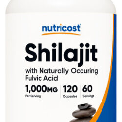Cápsulas De Extrato De Shilajit Nutricost 1.000 Mg 120 Cápsu