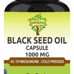 Cápsulas De Óleo De Semente Preta Sunnature 1000 Mg Cápsula