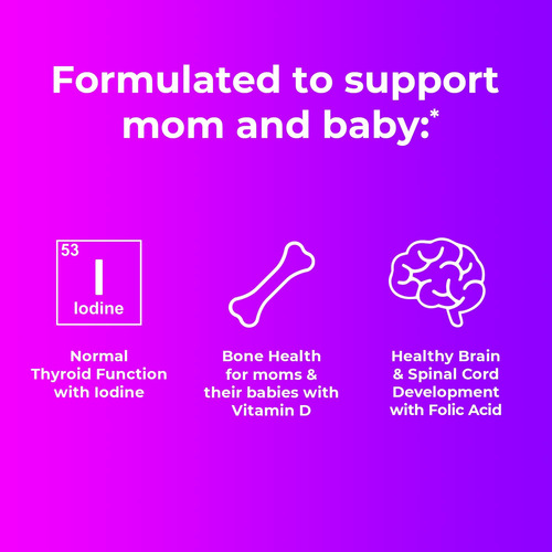 Gomas Multivitamínicas Pré-natais Femininas Um Por Dia, Incl - Imagem 2