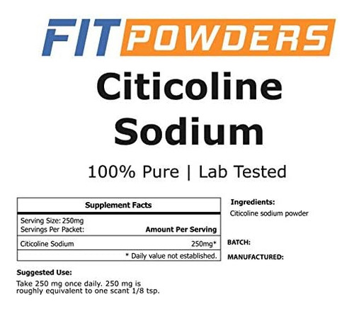 Pó De Citicolina Fitpowders, Pó De Colina Cdp 100% Puro Com - Imagem 3