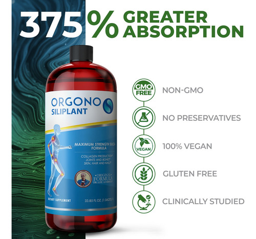 Suplemento Orgono G5 Siliplant Organic Silica Bones Joints - Imagem 5