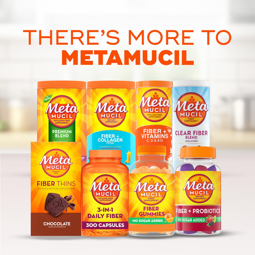 Suplemento De Fibra Metamucil Fiber Gummies Orange 5g 120 Un - Imagem 8