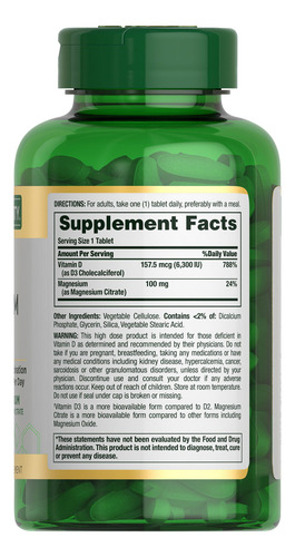 Magnésio Glicinato 240mg Nature Bounty 180 Cápsulas - Imagem 2