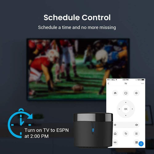 X Controle Remoto Broadlink Rm Mini4 Smart Wifi/ Ir- Preto - Imagem 7