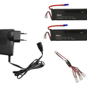 2pcs Bateria Com Carregador Padrão Europeu Para Hubsanx4 H50