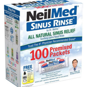Neil Med Sinus Rinse 100 Pacotes Pré-misturados Com 1 Frasco