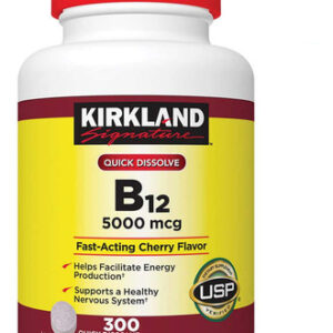 Vitamina B12:5000 Mcg De Dissolução Rápida, 300 Comprimidos