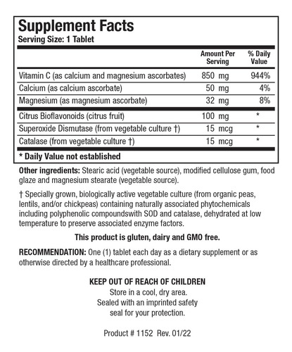 Suplemento Biotics Research Bio C Plus 1000 Antioxidante 100 - Imagem 2