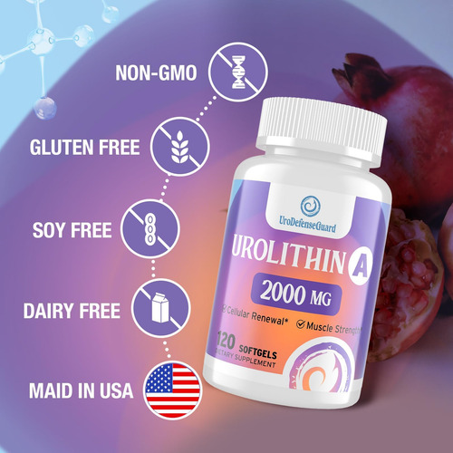 Urodefenseguard Urolithin A Supplement 2000mg Para Homens Mu - Imagem 7