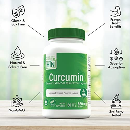 Saúde Através Da Nutrição Curcumina 650mg Bcm-95 Curcugreen - Imagem 3