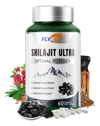 Flynew Shilajit Ultra Ótima Potência, Energia E Vitalidade,