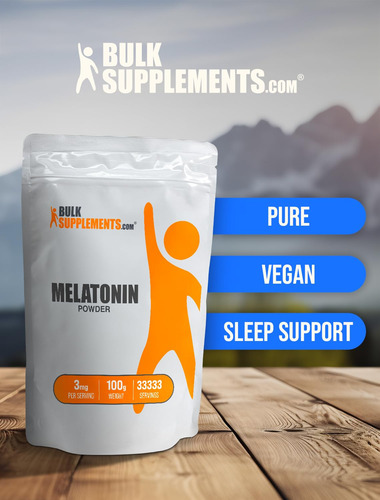 Suplemento Bulksupplements.com Melatonina Em Pó 100g - Imagem 5