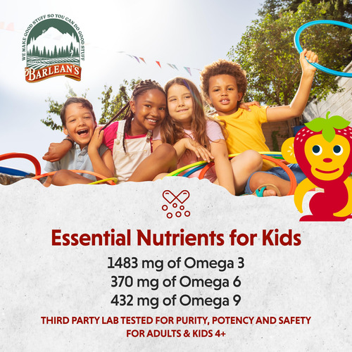 Suplemento Barlean's Omega Pals Omega 3 Para Crianças 240 Ml - Imagem 5