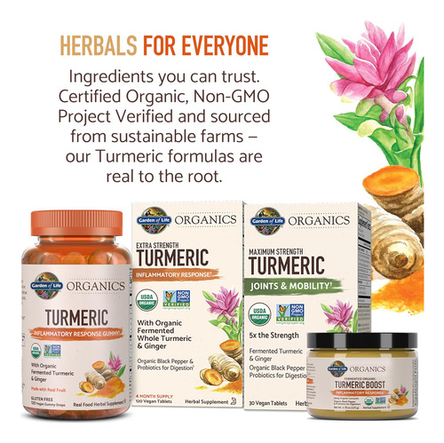 Garden Of Life Organics Resposta Inflamatória De Cúrcuma De - Imagem 7