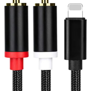 Divisor Usb L Para 2 Rca Y Para iPhone 6 7 8 X Xr Xs 11 1