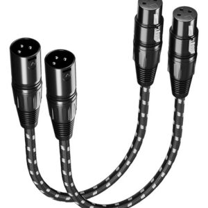 Cabos Xlr Curtos, Pacote De 1 Pé E 2, Balança De Cabos De Mi