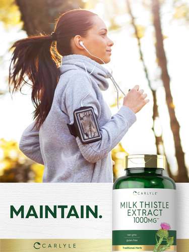 Suplemento Carlyle Milk Thistle 1000mg | 300 Cápsulas - Imagem 6