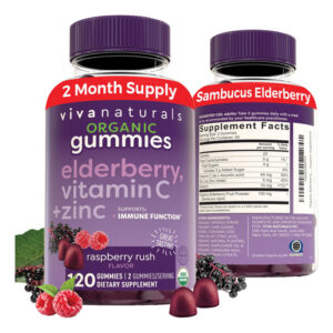 Suplementos Viva Naturals Organic Sambucus Sabugueiro Gummie