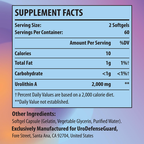 Urodefenseguard Urolithin A Supplement 2000mg Para Homens Mu - Imagem 2