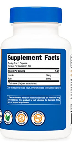 Suplemento De Luteolina Nutricost Com Complexo De Rutina 100 - Imagem 4