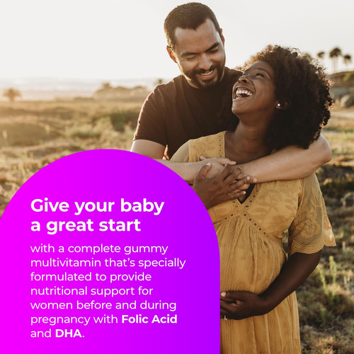 Gomas Multivitamínicas Pré-natais Femininas Um Por Dia, Incl - Imagem 3