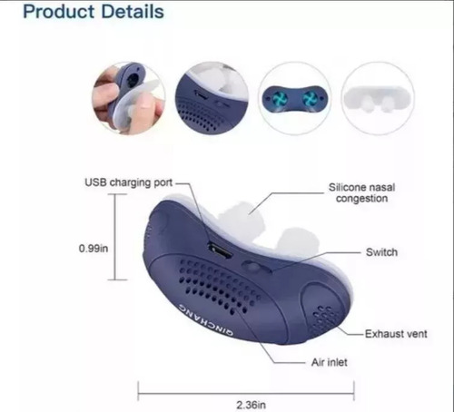 Formiga De Ronco Eletrônico Para Apneia Do Sono Cpap Aa - Imagem 7