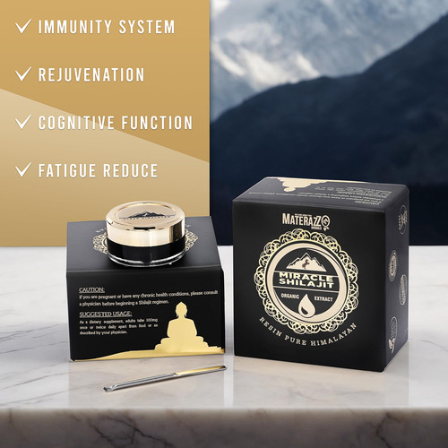 Suplemento De Resina Miracle Himalayan Shilajit 18g Com Mais - Imagem 3