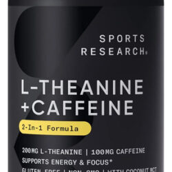 Sports Research L-theanine Suplemento Com Cafeína E Coca-...