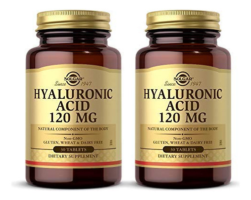 Suplemento De Ácido Hialurônico Solgar 120 Mg 30 Comprimidos