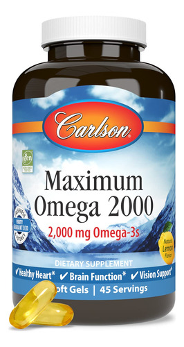 Suplemento Carlson Maximum Omega 2000 90 Cápsulas Gelatinosa - Imagem 5