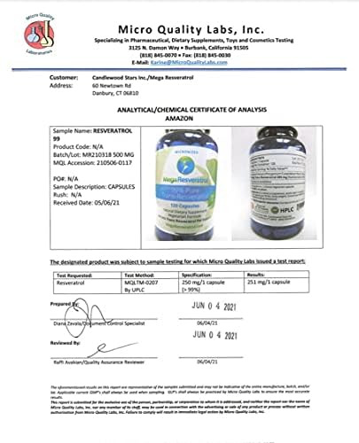 Mega Resveratrol, Grau Farmacêutico, 99% Puro, Trans-resvera - Imagem 5