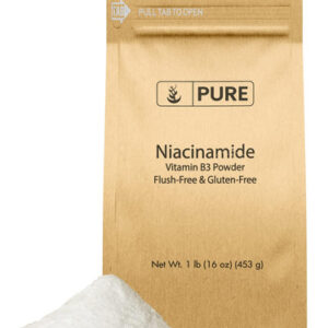 Ingredientes Puros Niacinamida (1 Lb) Vitamina B3, Sem Flus