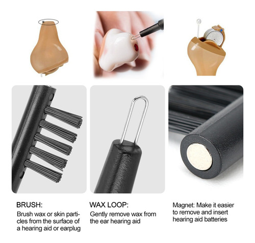 20pcs Escova De Limpeza Amplificador De Audição Com Ímã De L - Imagem 4