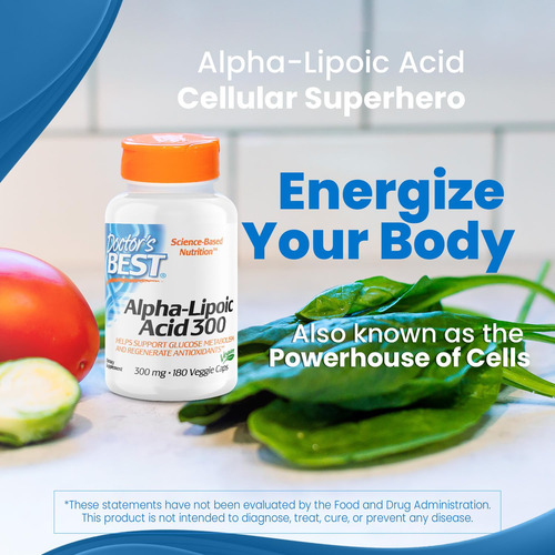 Suplemento De Ácido Alfa-lipóico Doctor's Best 300 Mg 180 Co - Imagem 7