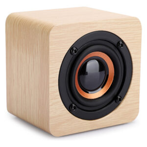 Mini Alto-falante Bluetooth Sem Fio De Madeira Pequeno Amare