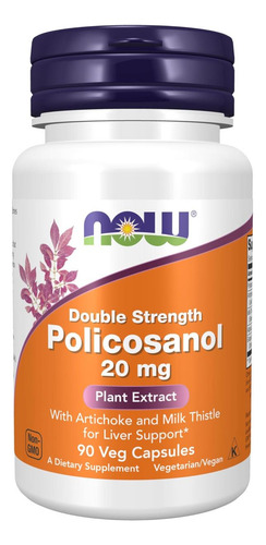Now Foods Supplements, Policosanol 20 Mg, Dupla Força, Mistu